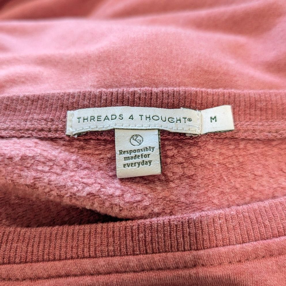 Threads 4 Thought Threads 4 Thought Leelu Rib Hem Dark Pink Raglan Sweatshirt Size M / US 6-8 / IT 42-44 - 7 Thumbnail