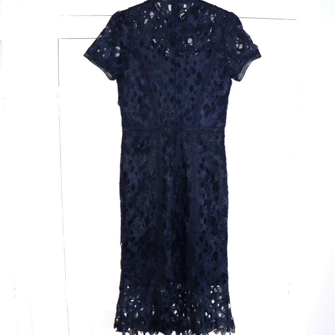 Vintage Chi Chi London Lace Pencil Dress UK8 Navy Women’s Short Sleeve Party Bnwt Gemma Lace Pencil Dress Navy Women’s Short Sleeve Party Bnwt Size 30" / US 8 / IT 44 - 2 Thumbnail