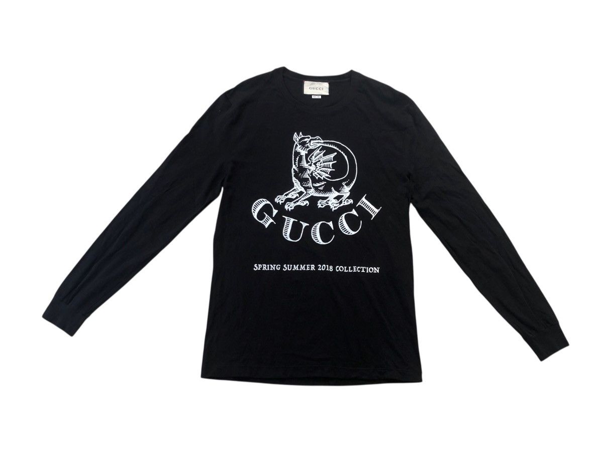 Gucci 🔥GUCCI SS18 Spring Summer 2018 Longsleeve Dragon Shirt Size US L / EU 52-54 / 3 - 1 Thumbnail