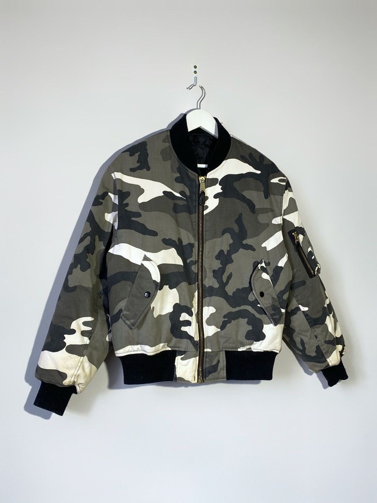 Other Vintage Army USA MA-1 Intermediate Camouflage Bomber Jacket Size US XS / EU 42 / 0 - 5 Thumbnail