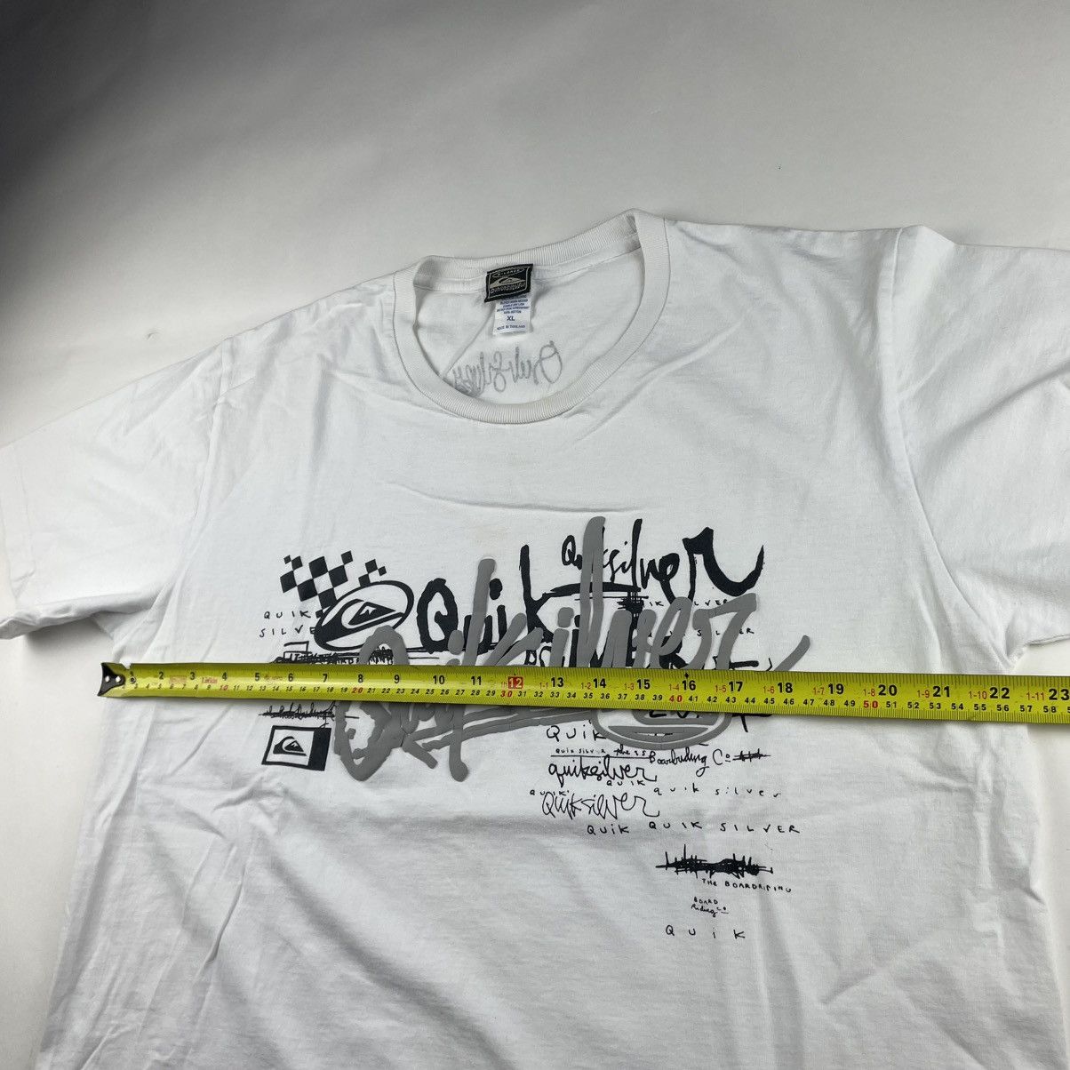 Quiksilver Vintage Surfer Quiksilver Doodle T-Shirt Puff Print Y2K Surf Size US XL / EU 56 / 4 - 8 Thumbnail