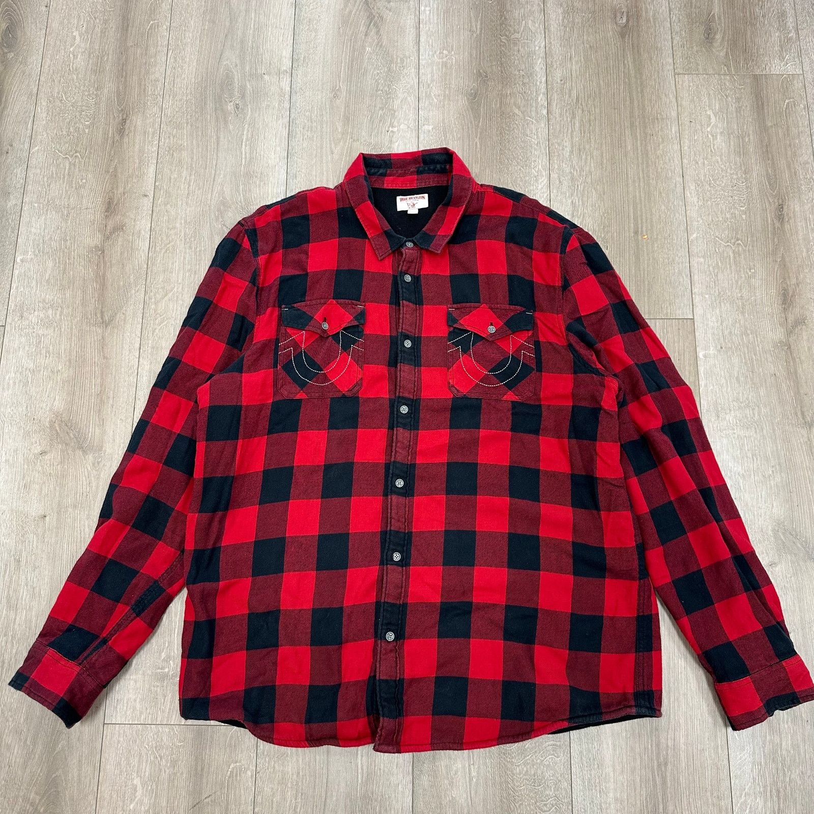 True Religion True Religion Plaid Flannel Thermal Button Up Shirt size 3XL Size US XXL / EU 58 / 5 - 1 Thumbnail