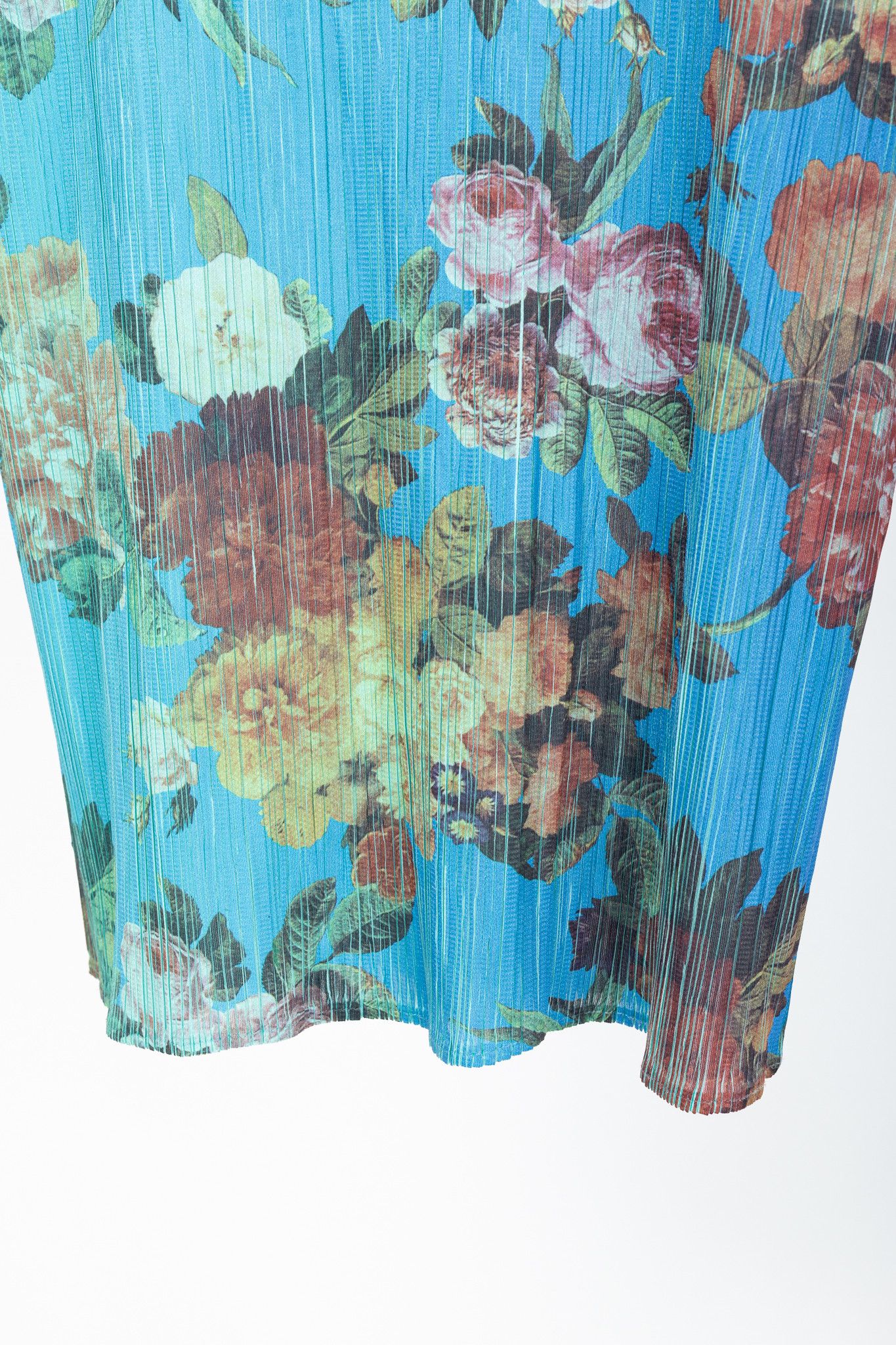 Pleats Please Issey Miyake Pleats Please Issey Miyake AW94 Blue Floral Tank Size L / US 10 / IT 46 - 5 Thumbnail