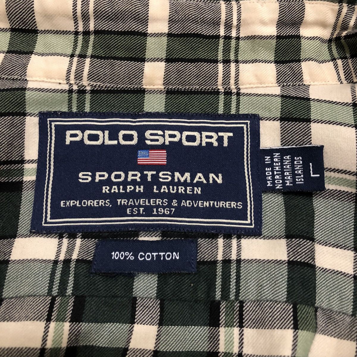 Polo Ralph Lauren Vintage Polo Sport Ralph Lauren Plaid Flannel Workshirt Size US L / EU 52-54 / 3 - 4 Thumbnail