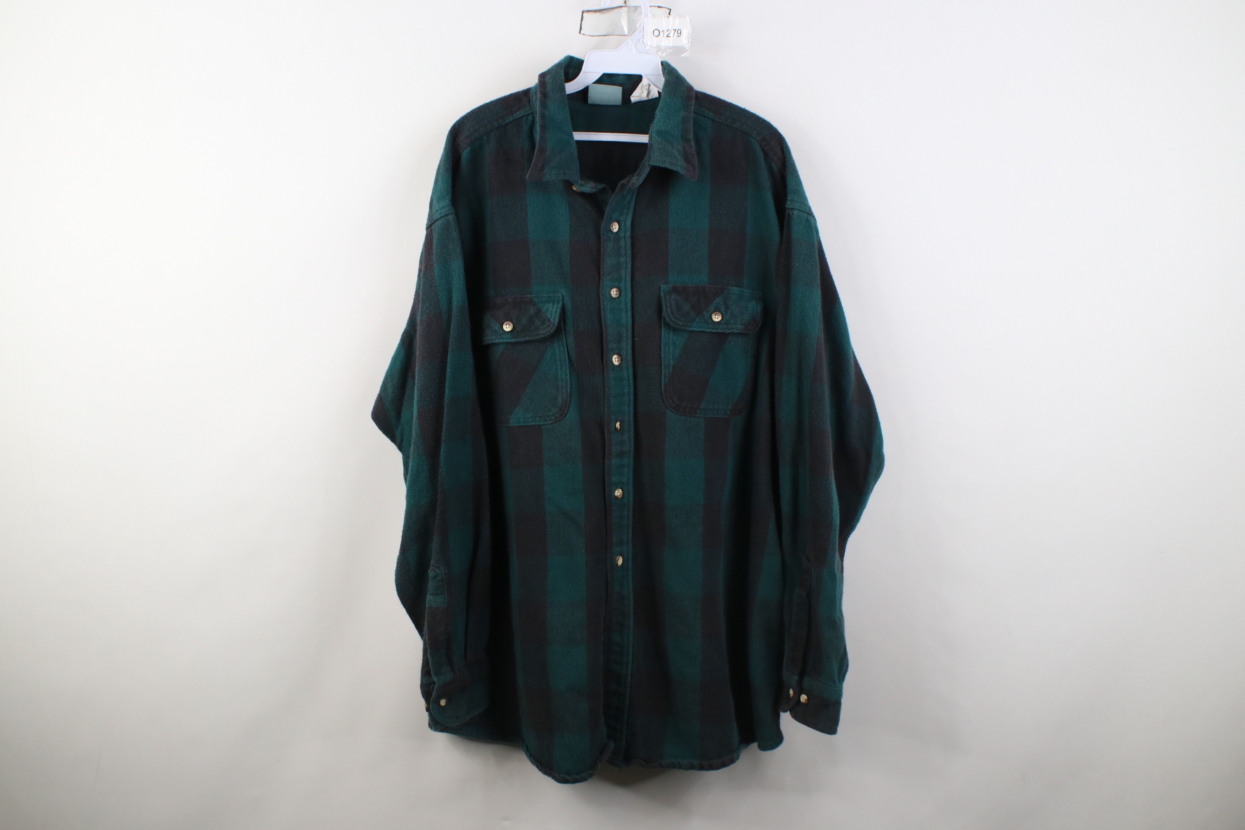 Vintage Vintage 90s Streetwear Heavyweight Button Shirt Plaid USA Size US XXL / EU 58 / 5 - 1 Thumbnail