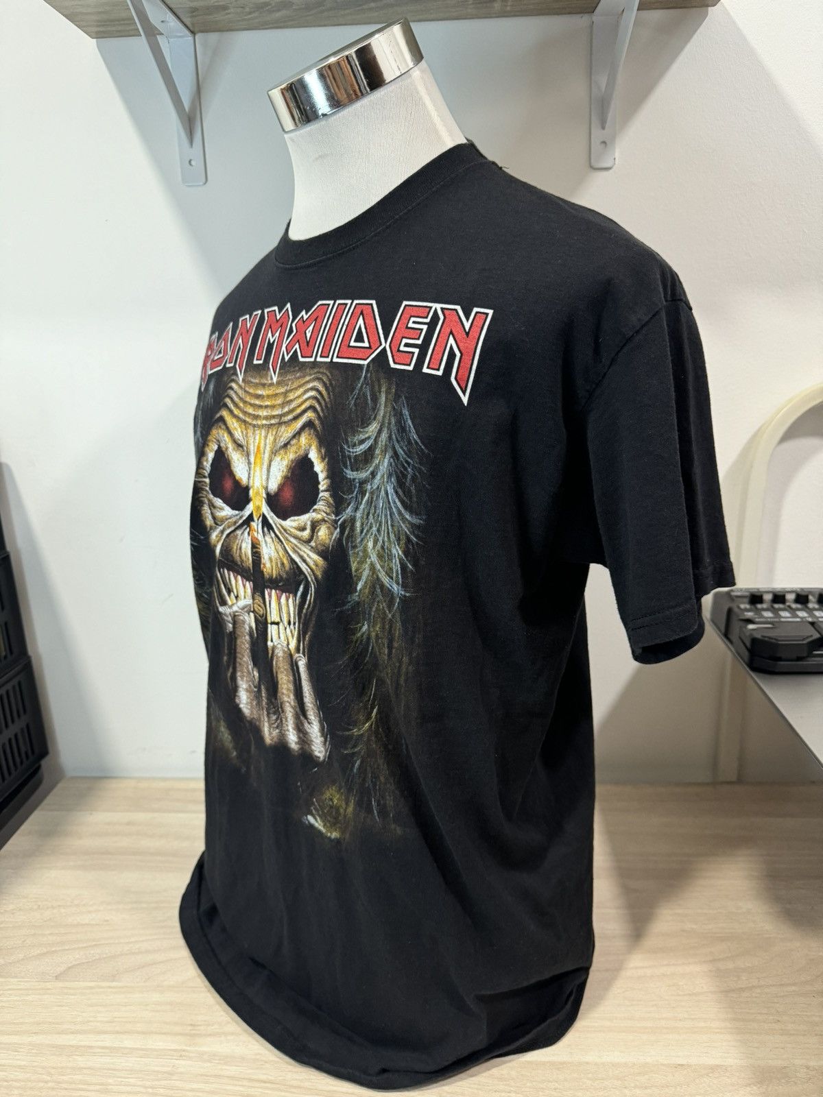 Fruit Of The Loom × Iron Maiden × Vintage Eddie Middle Finger Wrath Iron Maiden Size US XL / EU 56 / 4 - 3 Thumbnail