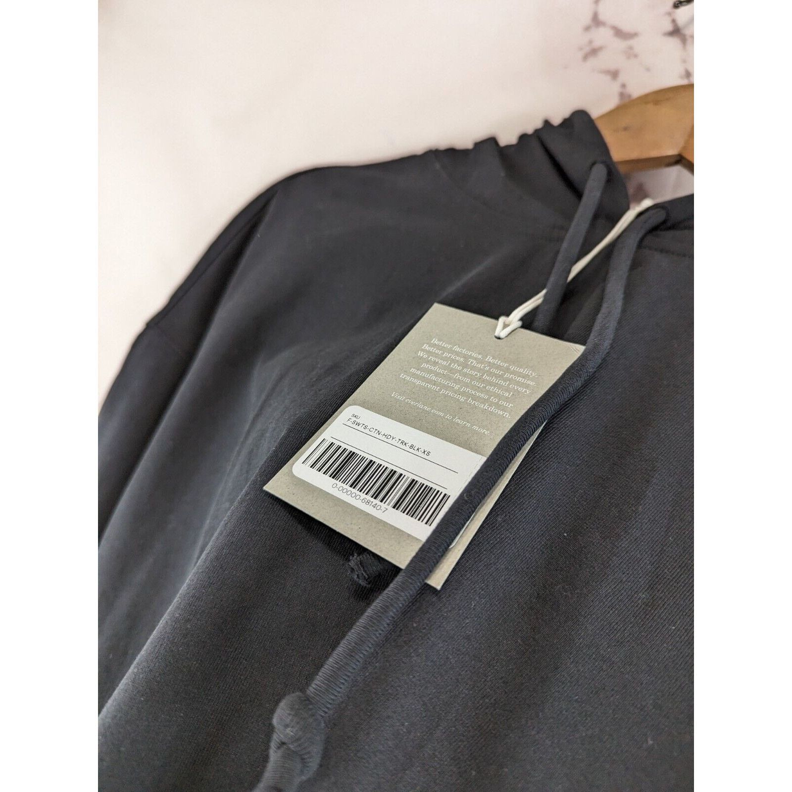 Everlane Everlane Hoodie Womens XS Black Retro Jersey Sweatshirt Size XS / US 0-2 / IT 36-38 - 10 Thumbnail