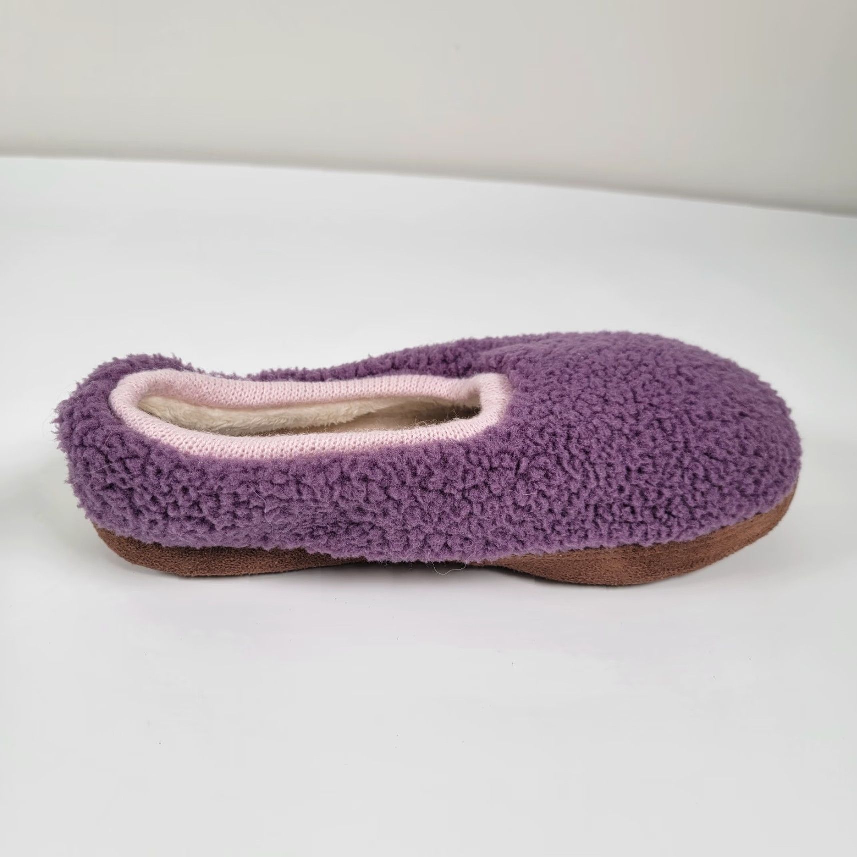 Lands' End Lands' End Womens Slipper Ballet Sherpa Fleece Purple - Size 11, Slip On, Round Toe, Cushioned, Lined, Suede Outsole, M Width, Comfort, Casual, Shoes Size L / US 10 / IT 46 - 5 Thumbnail
