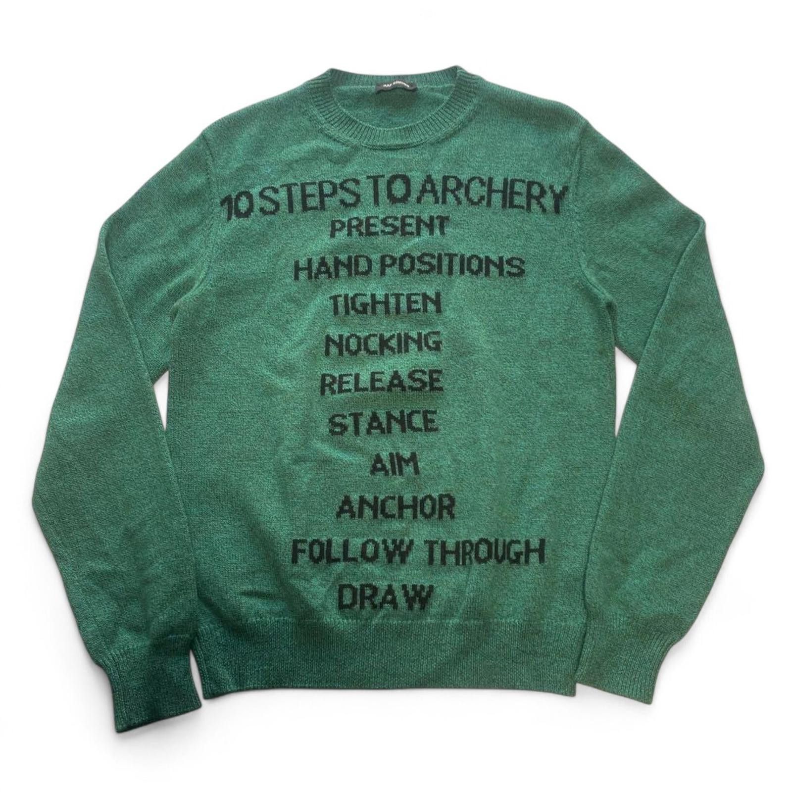 Raf Simons Raf Simons - “10 Steps to Archery” Wool Sweater Size US XS / EU 42 / 0 - 1 Thumbnail