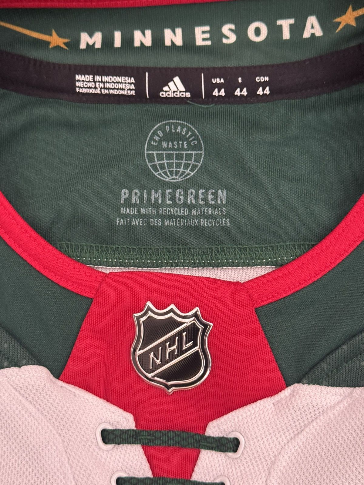 Adidas Minnesota Wild Blank White Jersey Primegreen Aeroready Sz 44 Size US S / EU 44-46 / 1 - 3 Thumbnail