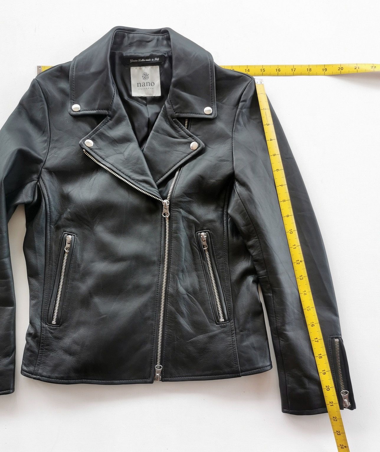 Leather Sheepskin Leather Nano Universe Double Rider Jackets Punk Size XS / US 0-2 / IT 36-38 - 8 Thumbnail