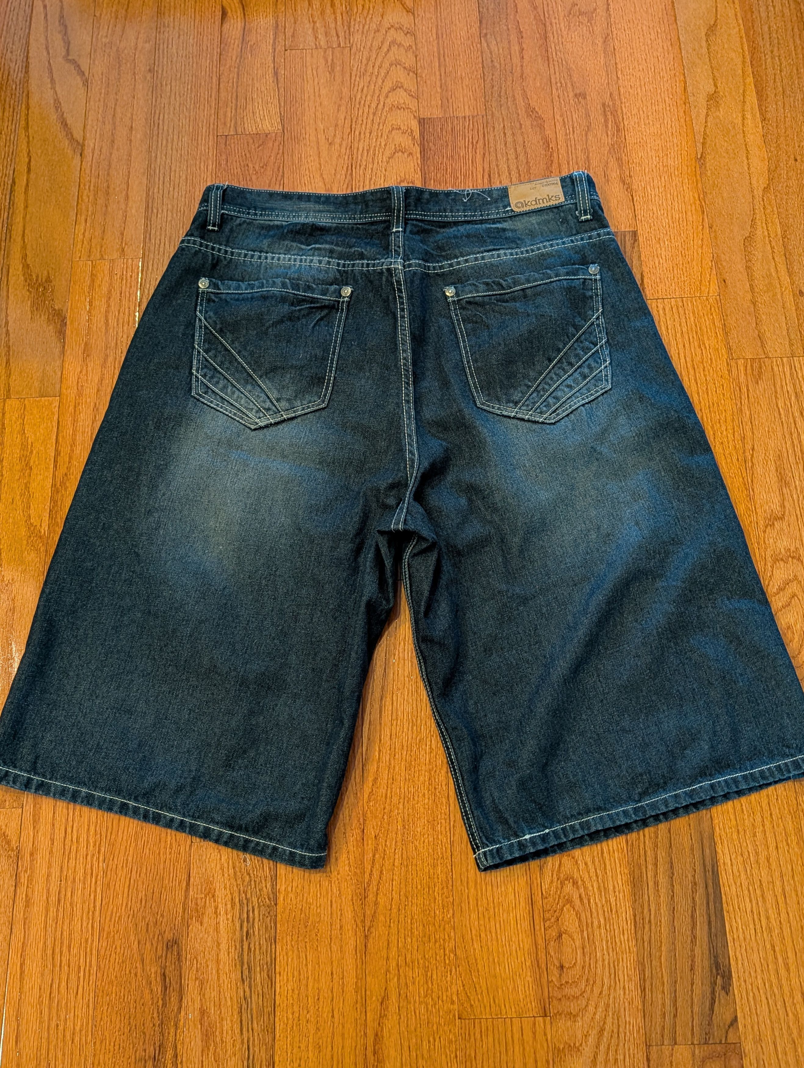 Akademiks Vintage Y2K Akademik Size 38 Blue Denim Shorts Size US 38 / EU 54 - 4 Thumbnail