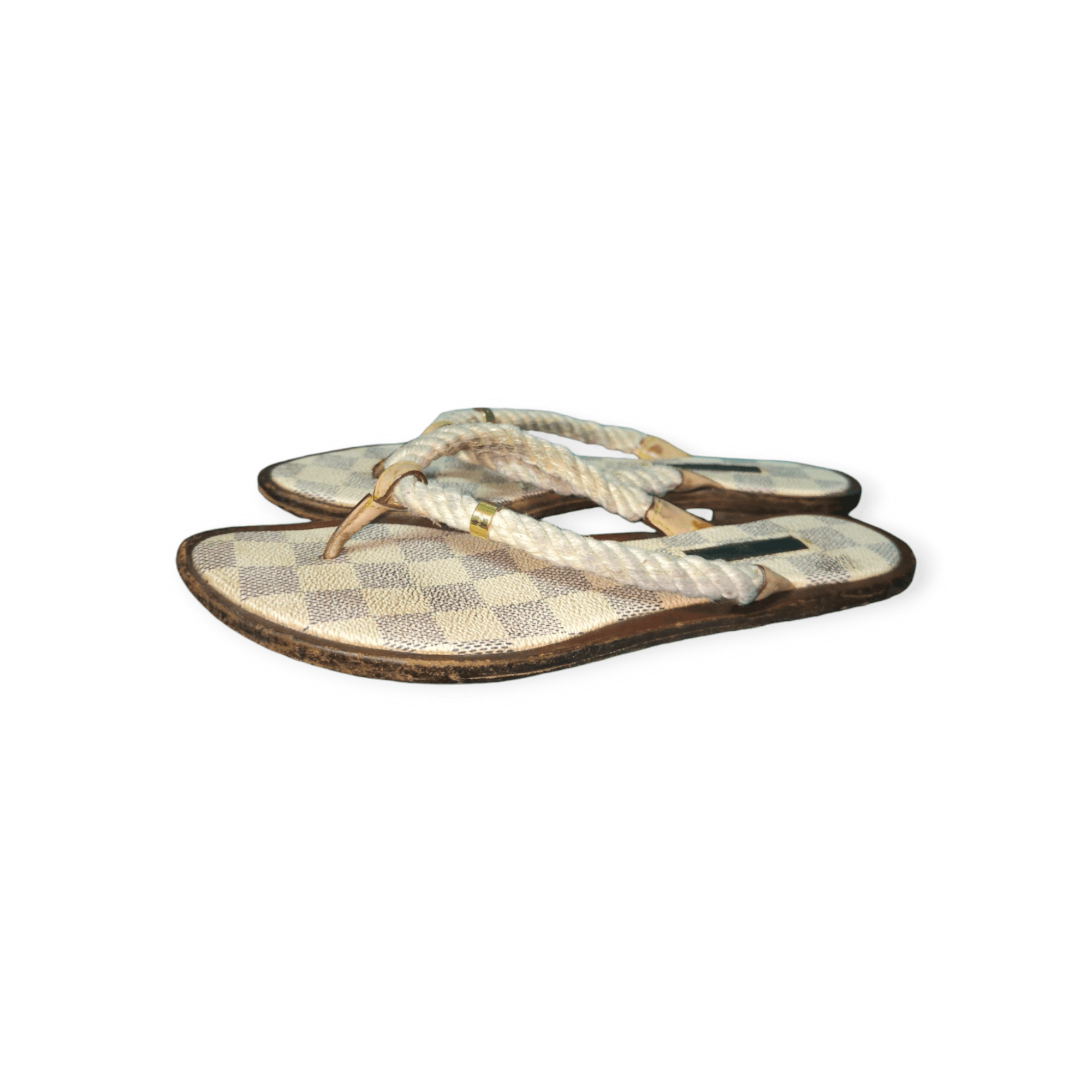Louis Vuitton Damier Azur Rope Sandal Size US 5.5 / IT 35.5 - 5 Thumbnail