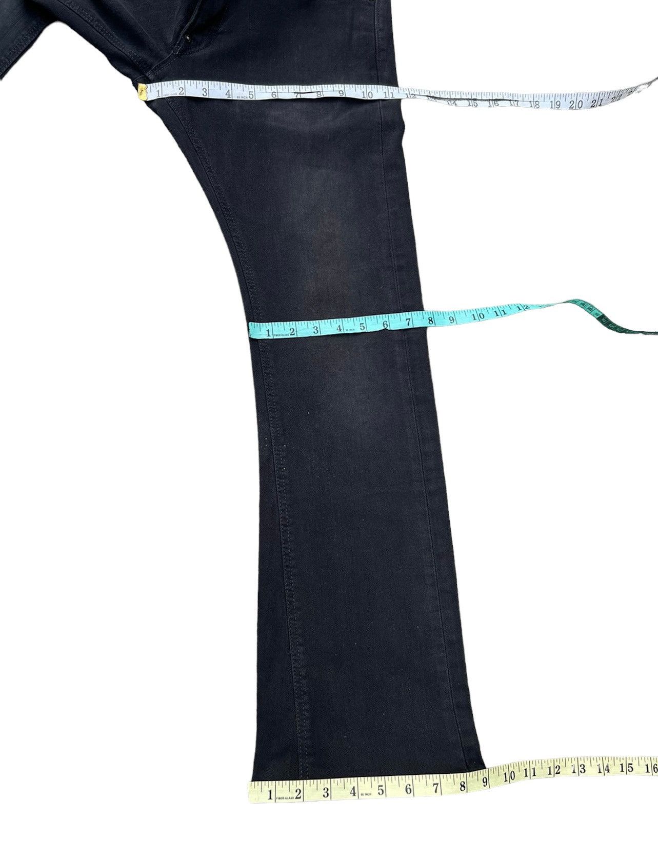 Beams Plus Vintage Beams X Lee Sun Fade Black Denim Stretch Flare Jeans Size US 32 / EU 48 - 5 Thumbnail
