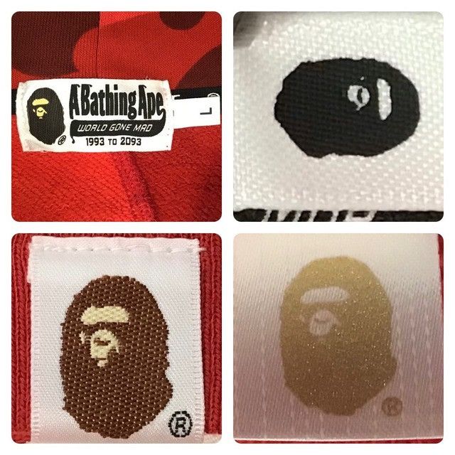 Bape BAPE Red camo Cutting college logo pullover hoodie APE Size US L / EU 52-54 / 3 - 6 Thumbnail