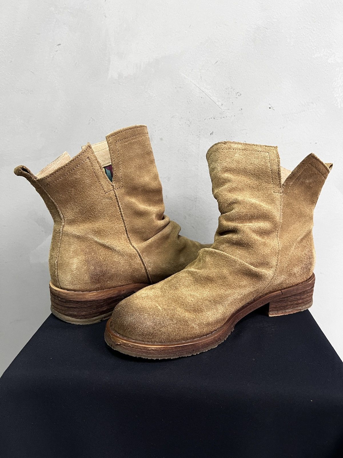 A.S.98 A.S. 98 suede beige ankle boots moto guidi style y2k Size US 7.5 / EU 40-41 - 11 Thumbnail