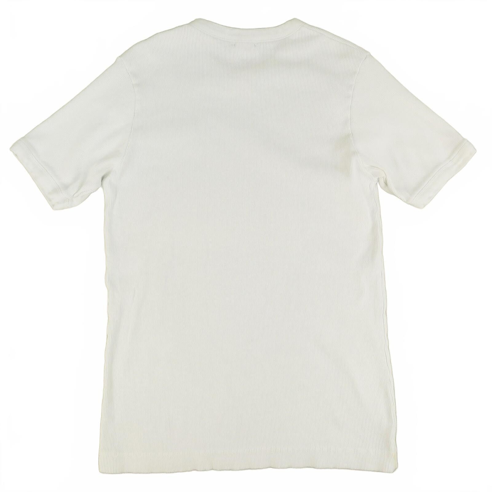 BKE BKE White Ribbed Cotton T-Shirt Size S Size US S / EU 44-46 / 1 - 4 Thumbnail