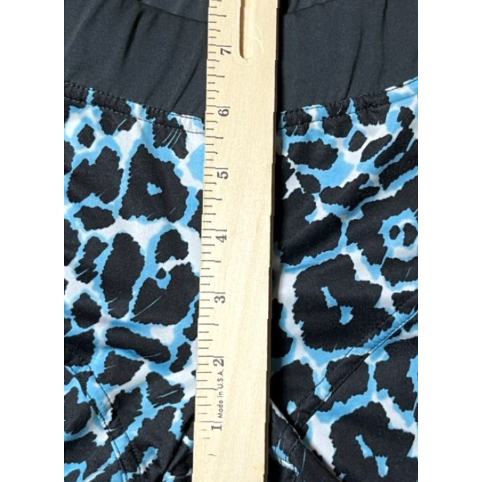 Stella McCartney Adidas x Stella McCartney Leggings Womens XS Leopard Print Athletic Blue Black Size 26" / US 2 / IT 38 - 6 Thumbnail