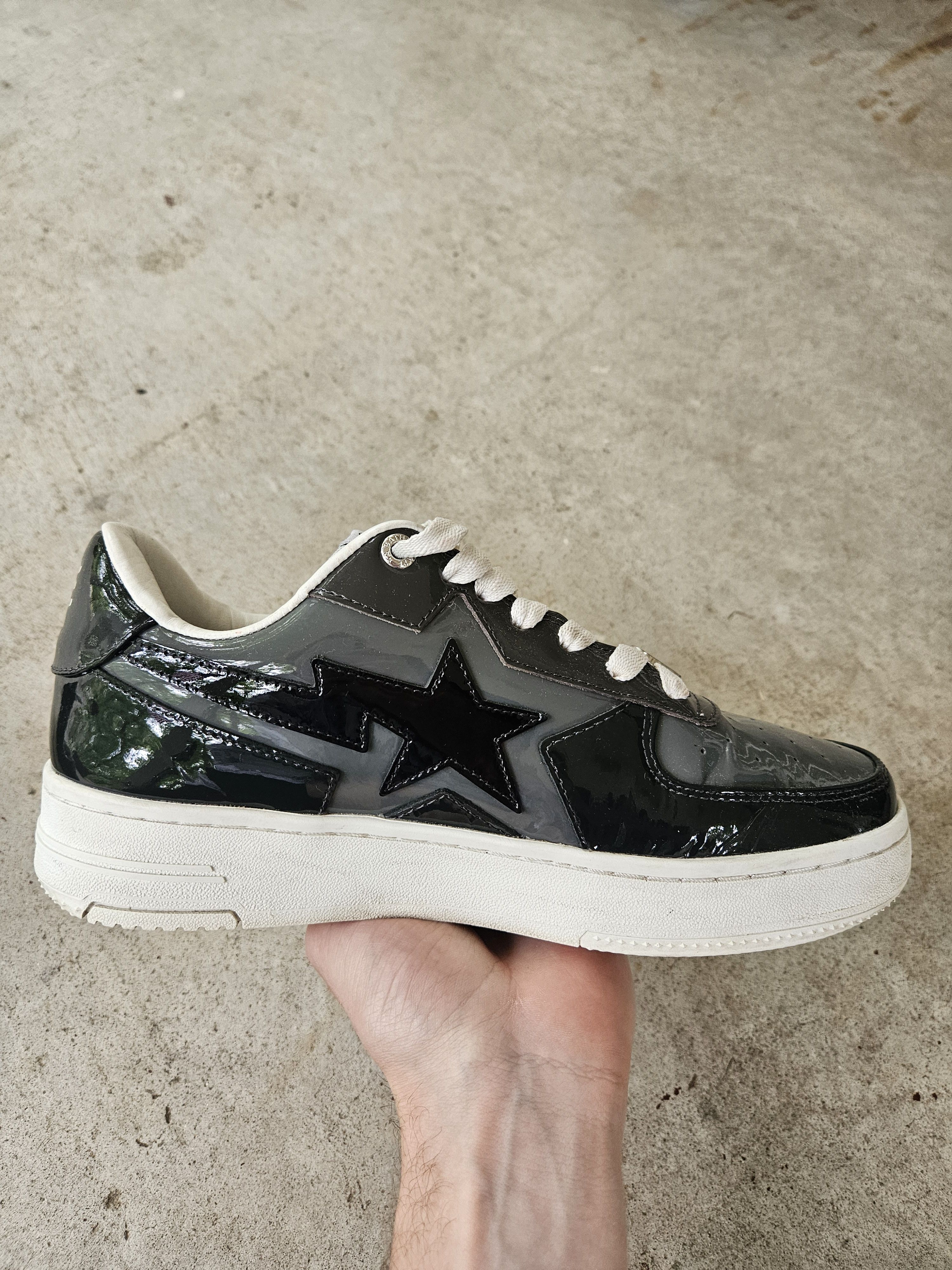 Bape Bapesta Glossy Black Gray M2 #4 Sneakers Size US 7 / EU 40 - 3 Thumbnail