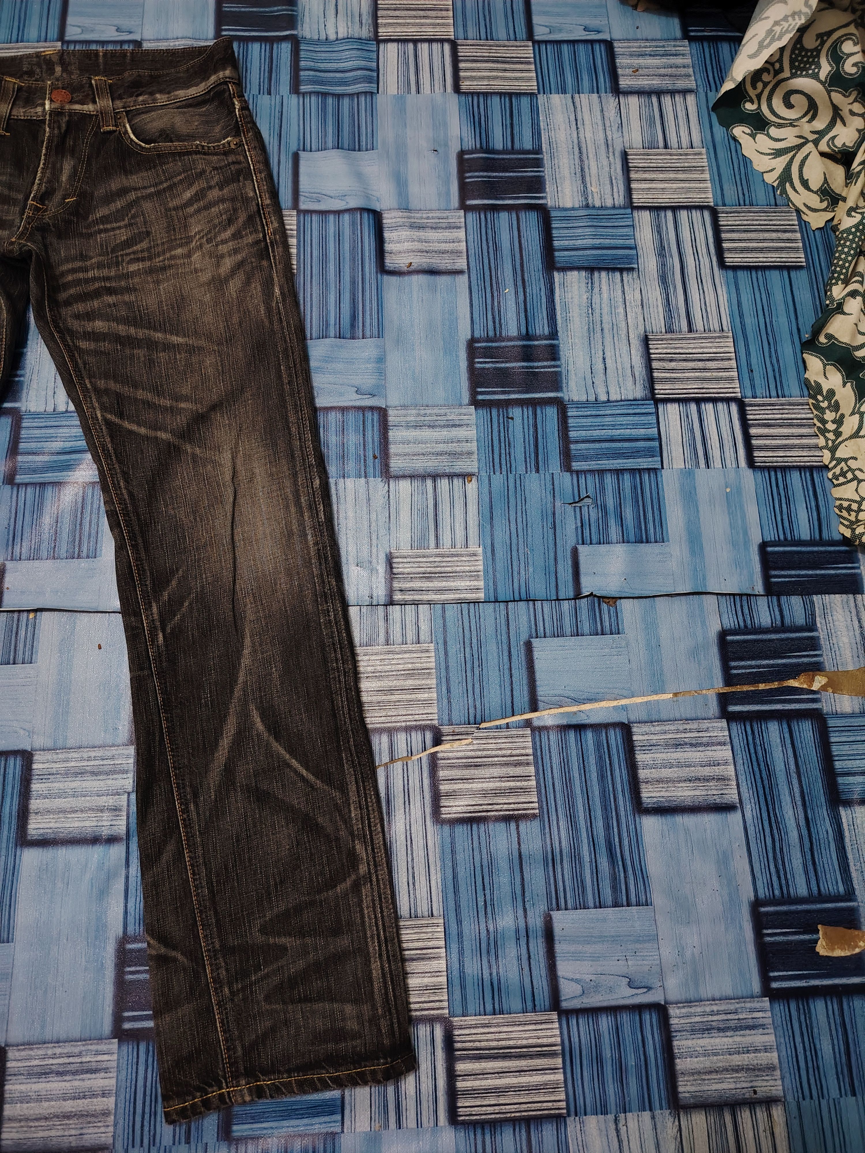 Who Decides War Japanese Edwin 503 Blue Trip Flared Jeans Distressed Jeans Size US 30 / EU 46 - 5 Thumbnail