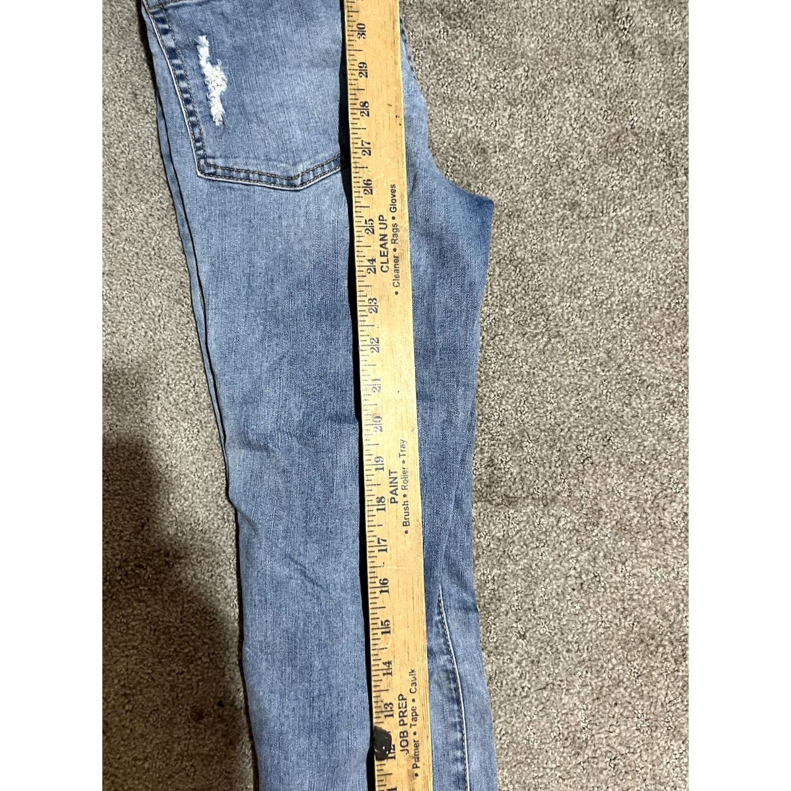 Vintage Aéropostale The Norma Jean Jeans Women's 0 Blue Distressed Medium Wash Denim Skinny High Rise 5-Pocket Size 25" / US 0 / IT 36 - 8 Thumbnail
