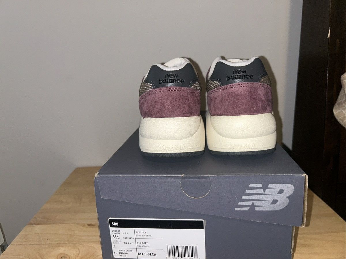 New Balance 580 Suede Washed Burgundy MT580ECA Size