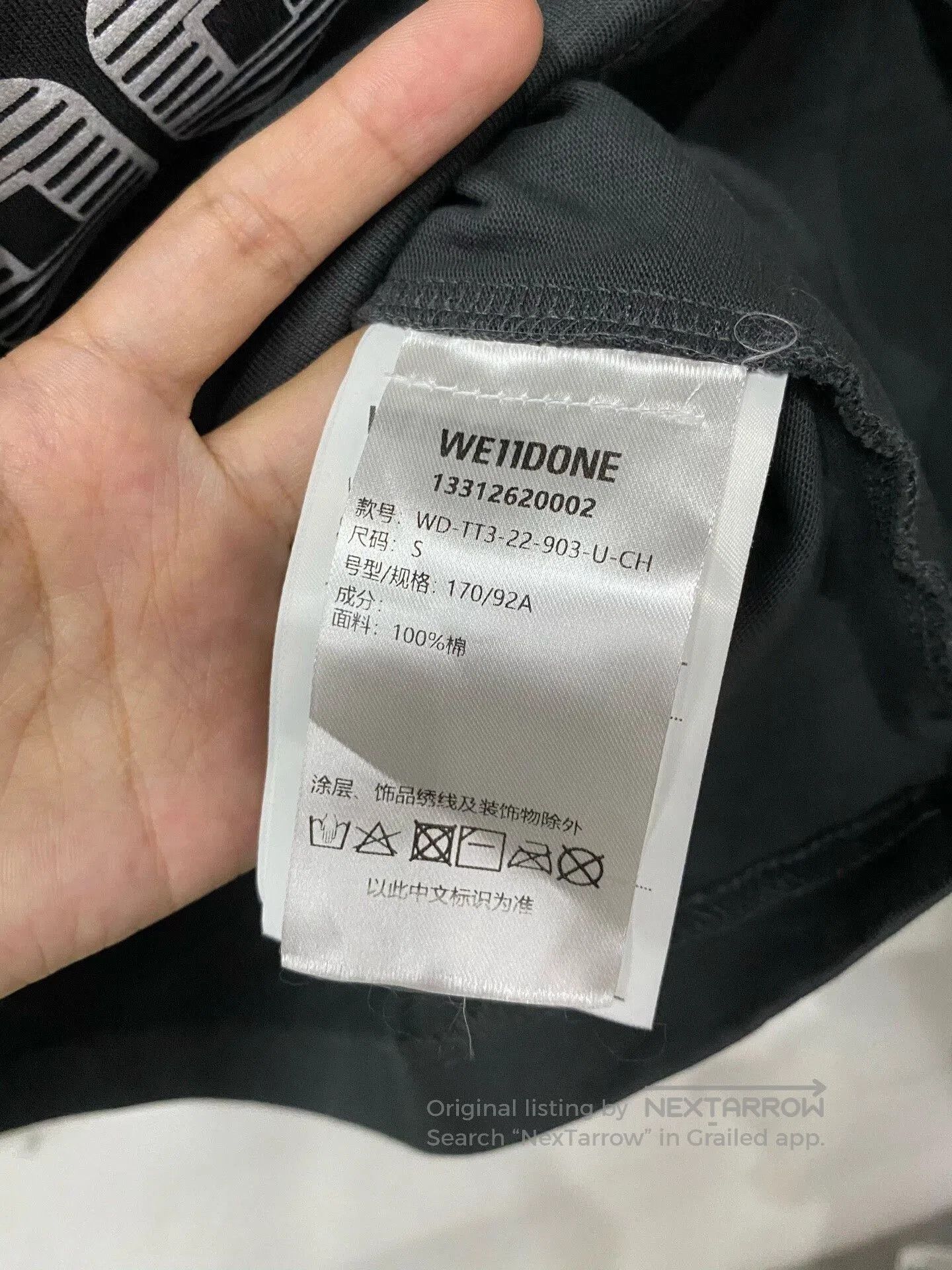 WE11DONE we11 done long sleeve shirt in gray. Size US S / EU 44-46 / 1 - 6 Thumbnail