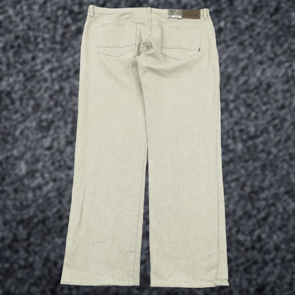 Denime Linksoul Pants Mens 40x32 Chalk Grey Straight Leg Denim Golf Stretch Flex Casual Chino 5-Pocket Regular Waist 40 Inseam 32in Gray Size US 40 / EU 56 - 1 Thumbnail
