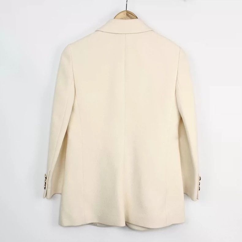 Gucci Gucci Size 38 Beige gold buckle suit coat 2501-Nextarrow Size US XXS / EU 40 - 2 Thumbnail