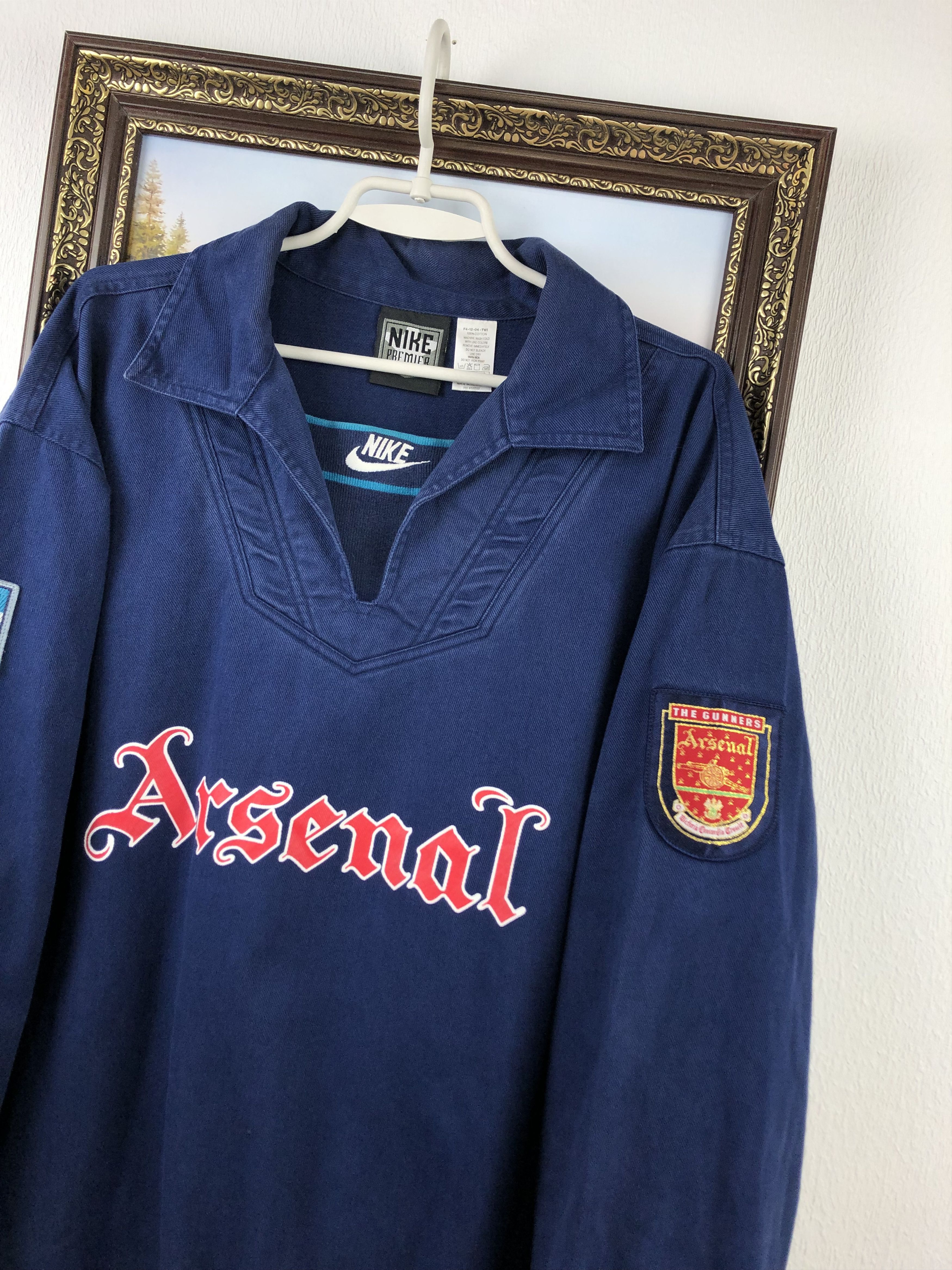 Nike Vintage Premier Arsenal Player Warm Up Sweatshirt Jacket Size US XL / EU 56 / 4 - 4 Thumbnail