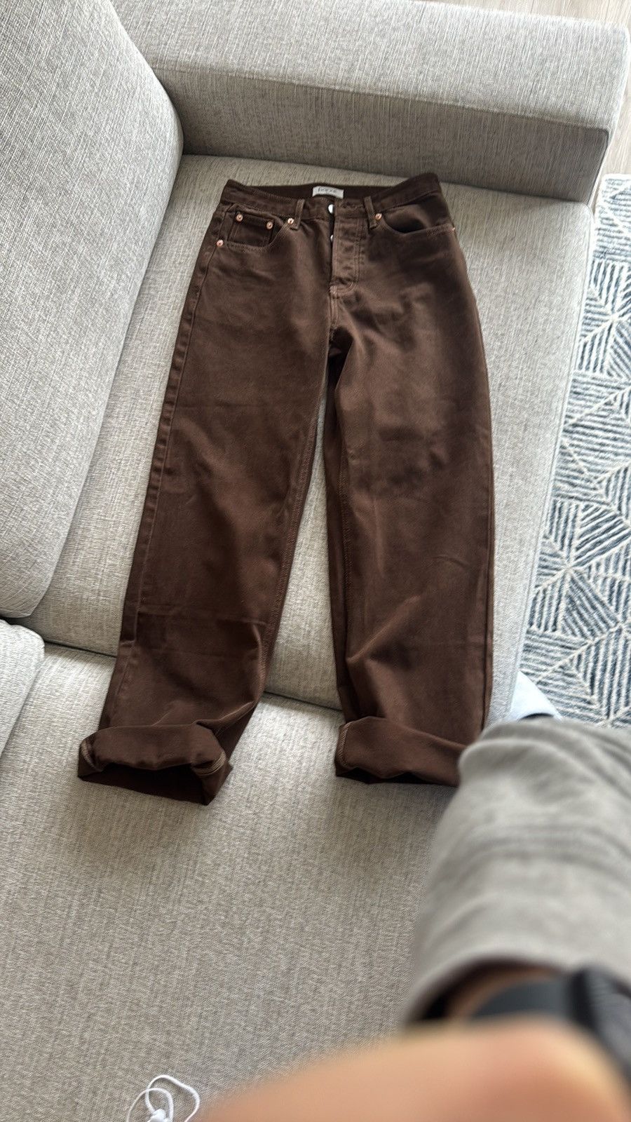 Other Parke Low Rise Baggy Jeans, Brown, Size 23 Size 23" - 1 Thumbnail