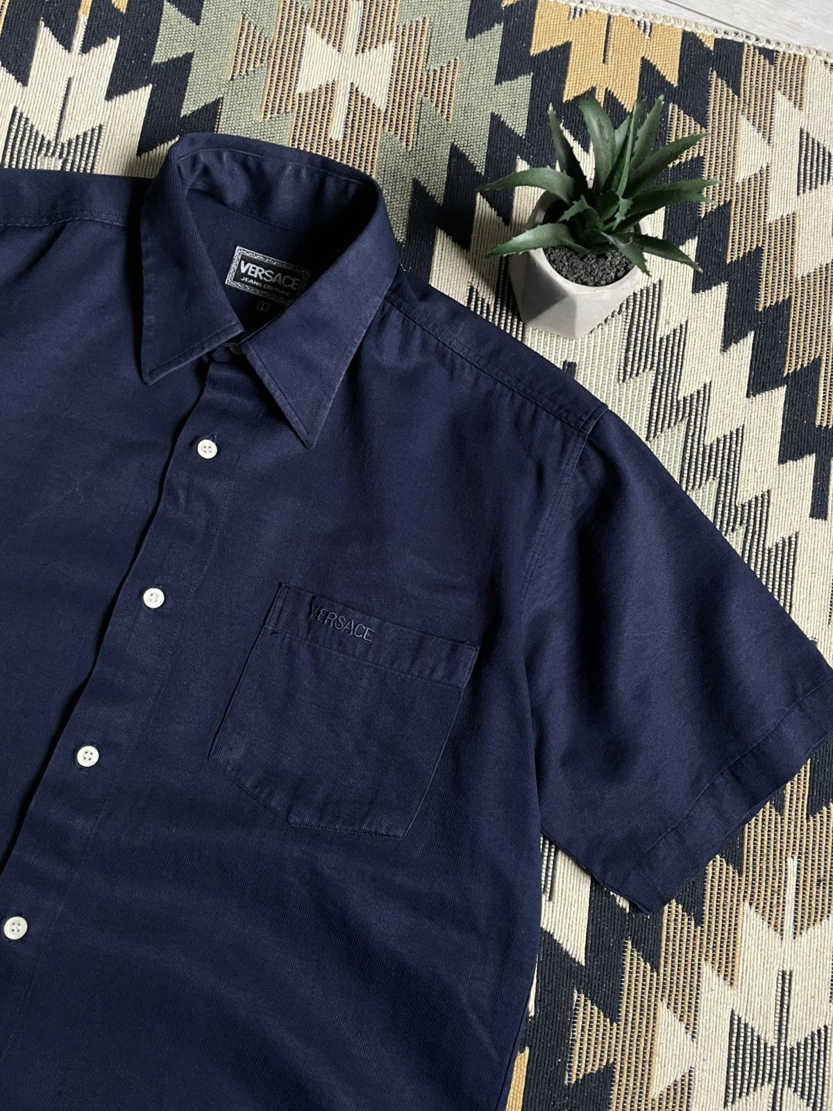 Versace Jeans Couture × Vintage Vintage Versace Jeans Couture Short Sleeve Shirt Size US L / EU 52-54 / 3 - 5 Thumbnail