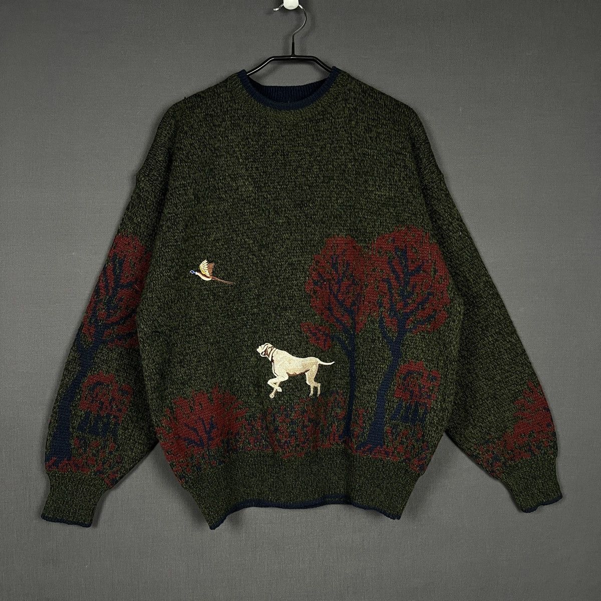 Other Vintage Silver Cloud Knit Sweater with Graphic Pattern Size US L / EU 52-54 / 3 - 1 Thumbnail