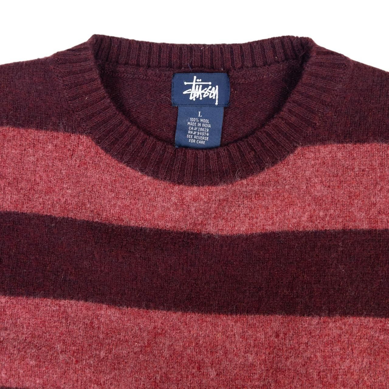 Stussy Vintage Stussy Stripped Knit Jumper Size L Size US L / EU 52-54 / 3 - 4 Thumbnail