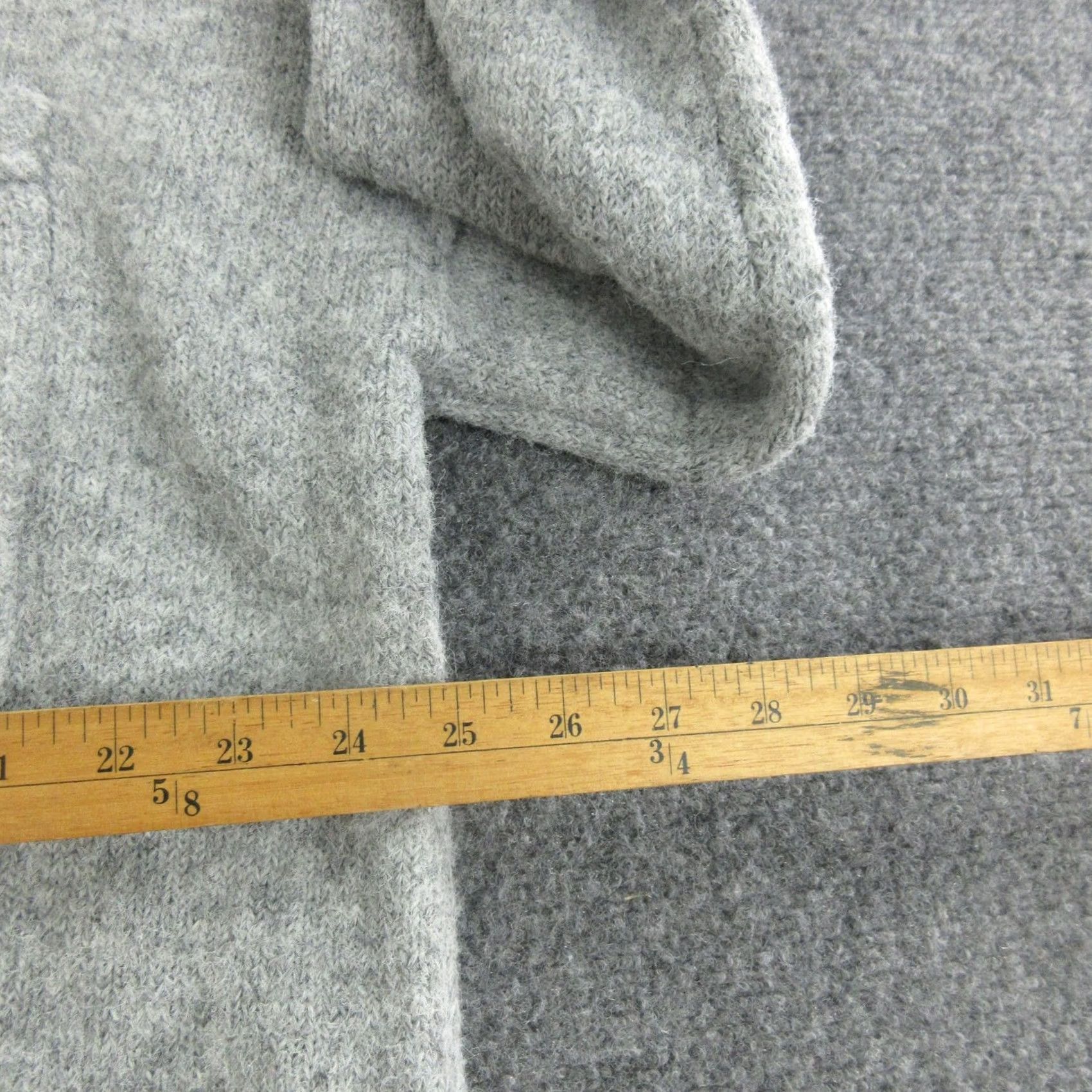 Vintage Lane Bryant Cardigan Sweater Womens 1XL-2XL Gray Button Front Pockets Knit Mock Neck Size XL / US 12-14 / IT 48-50 - 3 Thumbnail