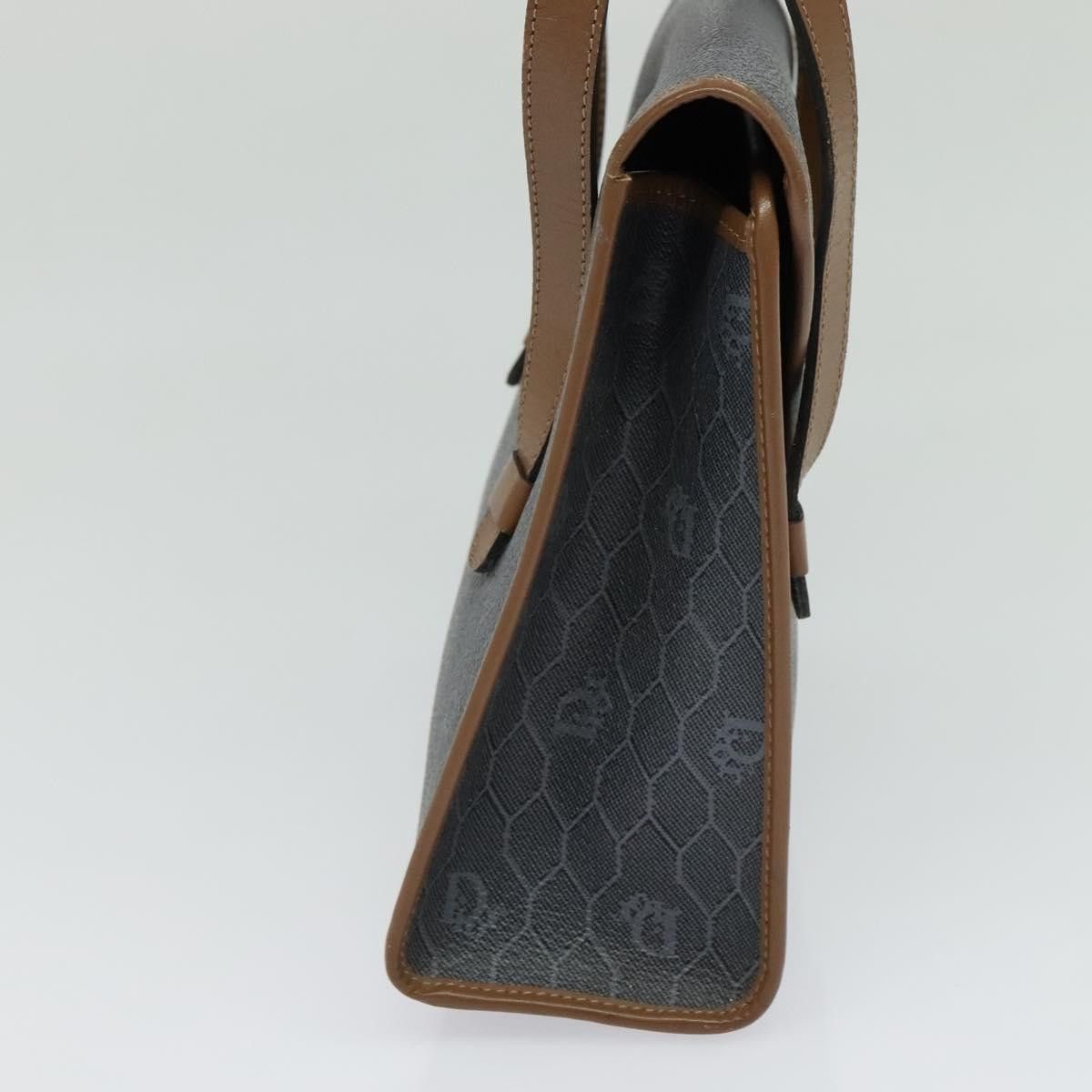 Dior DIOR Honeycomb Canvas Hand Bag Pvc Leather Gray Gold Size ONE SIZE - 4 Thumbnail