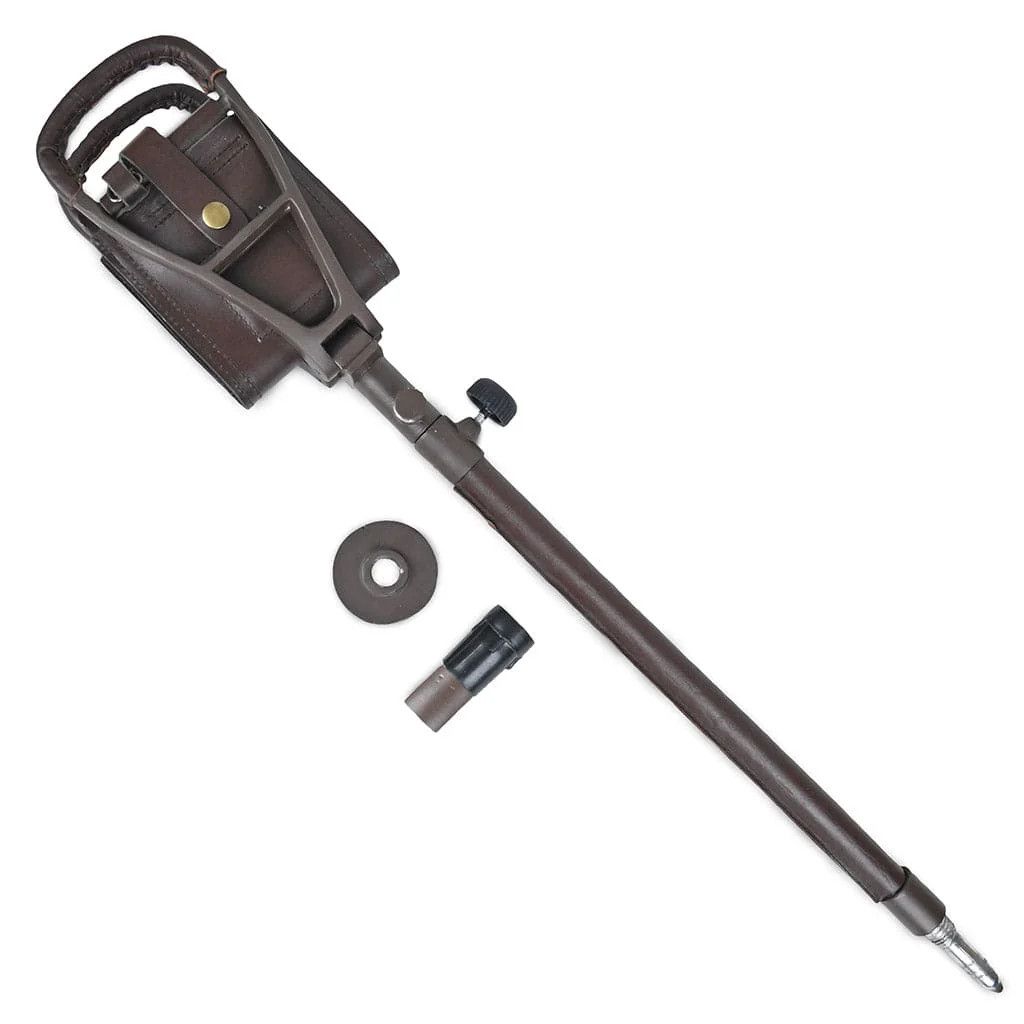Leather × Other Shooting Stick Spectator Leather Walking Seat Coffee Brown Size 40 - 3 Thumbnail