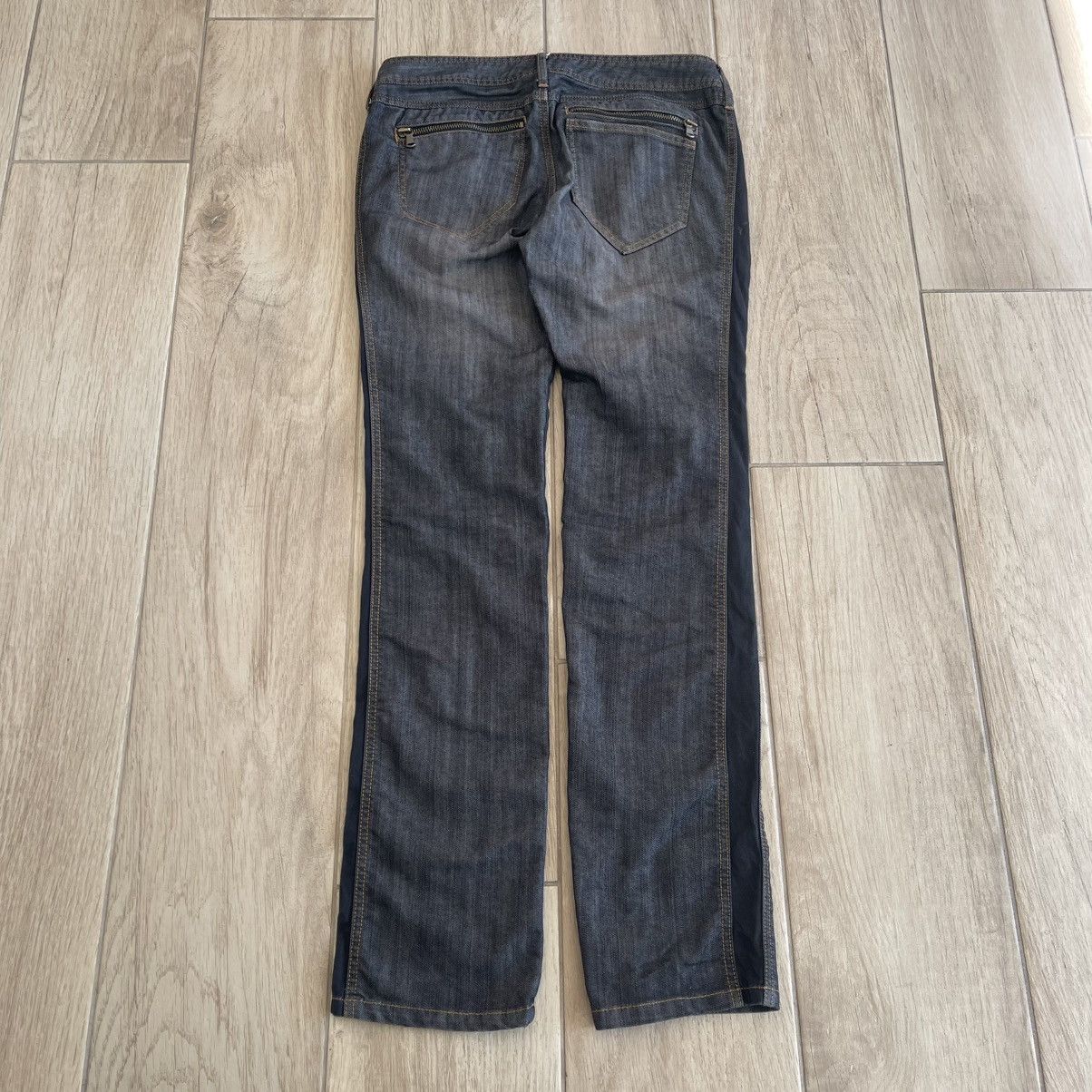 Morgan Homme 10th Anniversary Edition Two-Tone Stripe Denim Jeans Size US 30 / EU 46 - 2 Thumbnail