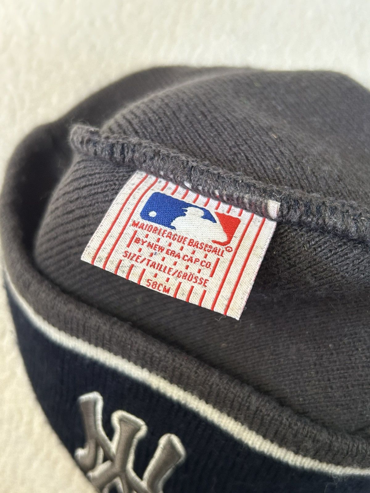New York Yankees Y2k New York Yankees Logo Beanie Hat Drip Vintage Navy Blue Size ONE SIZE - 3 Thumbnail