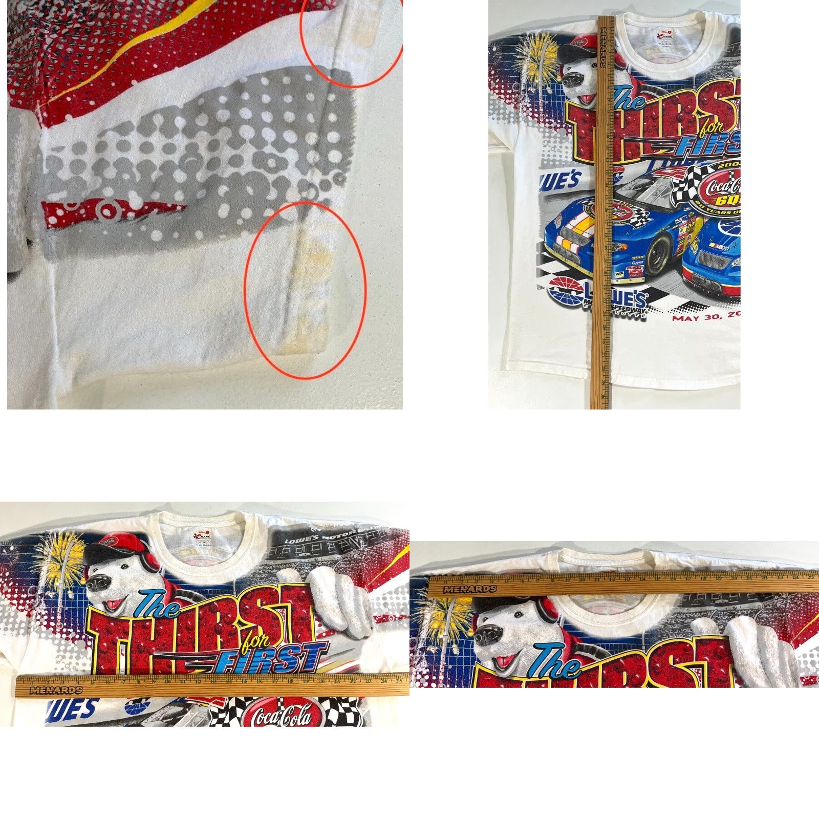 Chase Authentics VINTAGE Chase Authentics The Thirst For Thirst 2004 Coca-Cola 6000 T-Shirt Crew Neck Short Sleeve White Cotton Men L Size US L / EU 52-54 / 3 - 9 Thumbnail