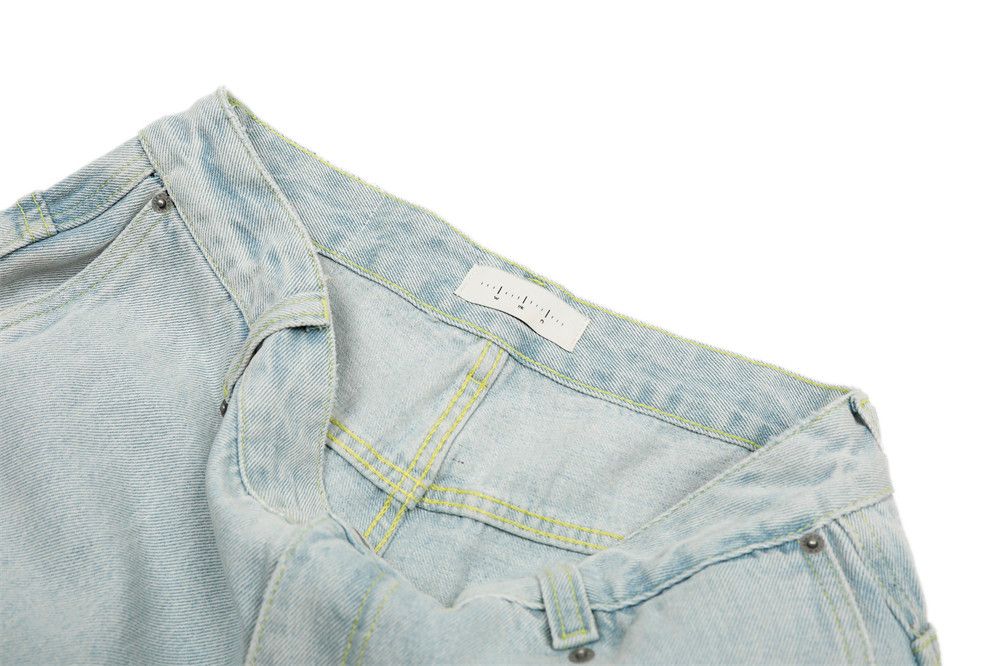 Japanese Brand × Jean Men's distressed loose light washed scimitar jeans Size US 32 / EU 48 - 5 Thumbnail