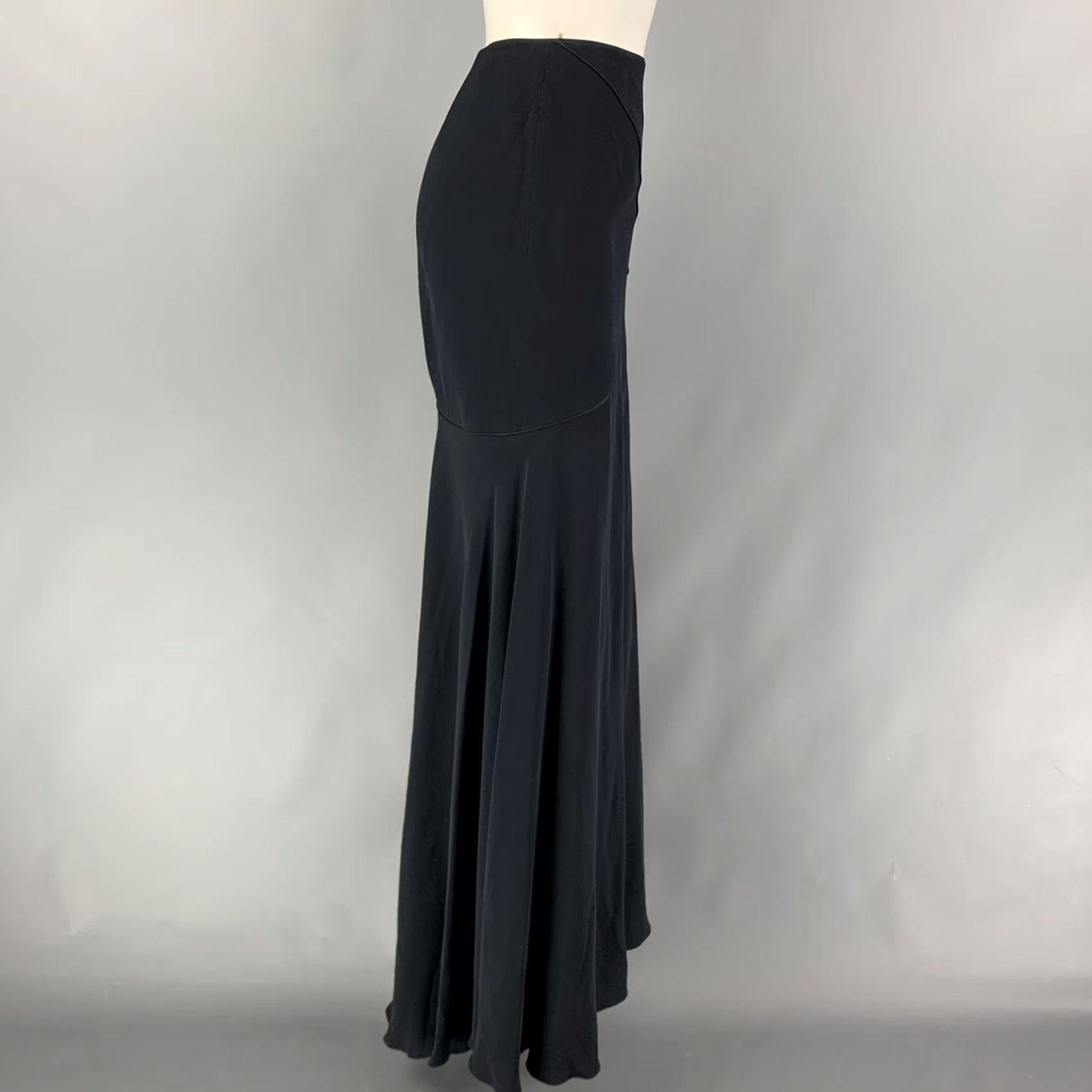 Valentino VALENTINO Skirt Size 8 Black Acetate Blend Long Size 30" / US 8 / IT 44 - 2 Thumbnail