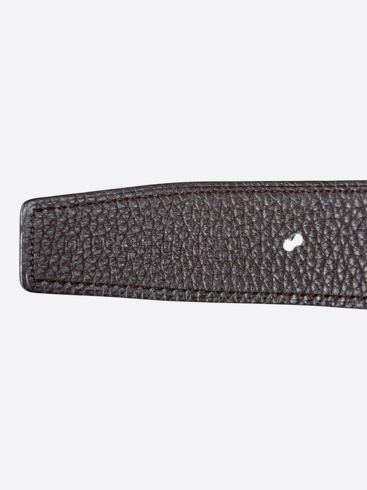 Hermes Hermes Black & Brown Gold Chaine d'Ancre Reversible Belt Size 30 - 3 Thumbnail