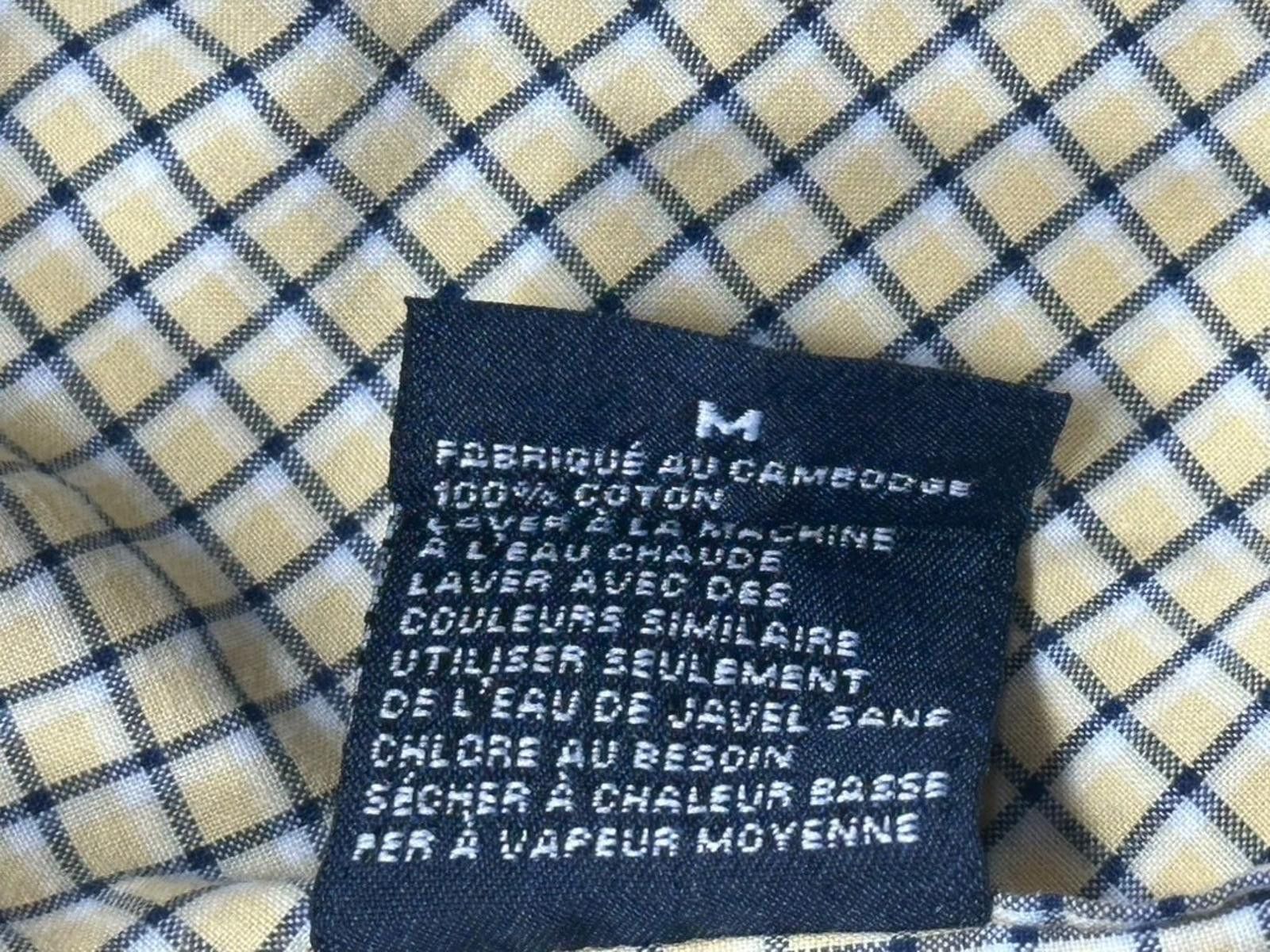 Nautica Nautica Check Pattern 100% Cotton Button Up Yellow Men's M Size US M / EU 48-50 / 2 - 4 Thumbnail