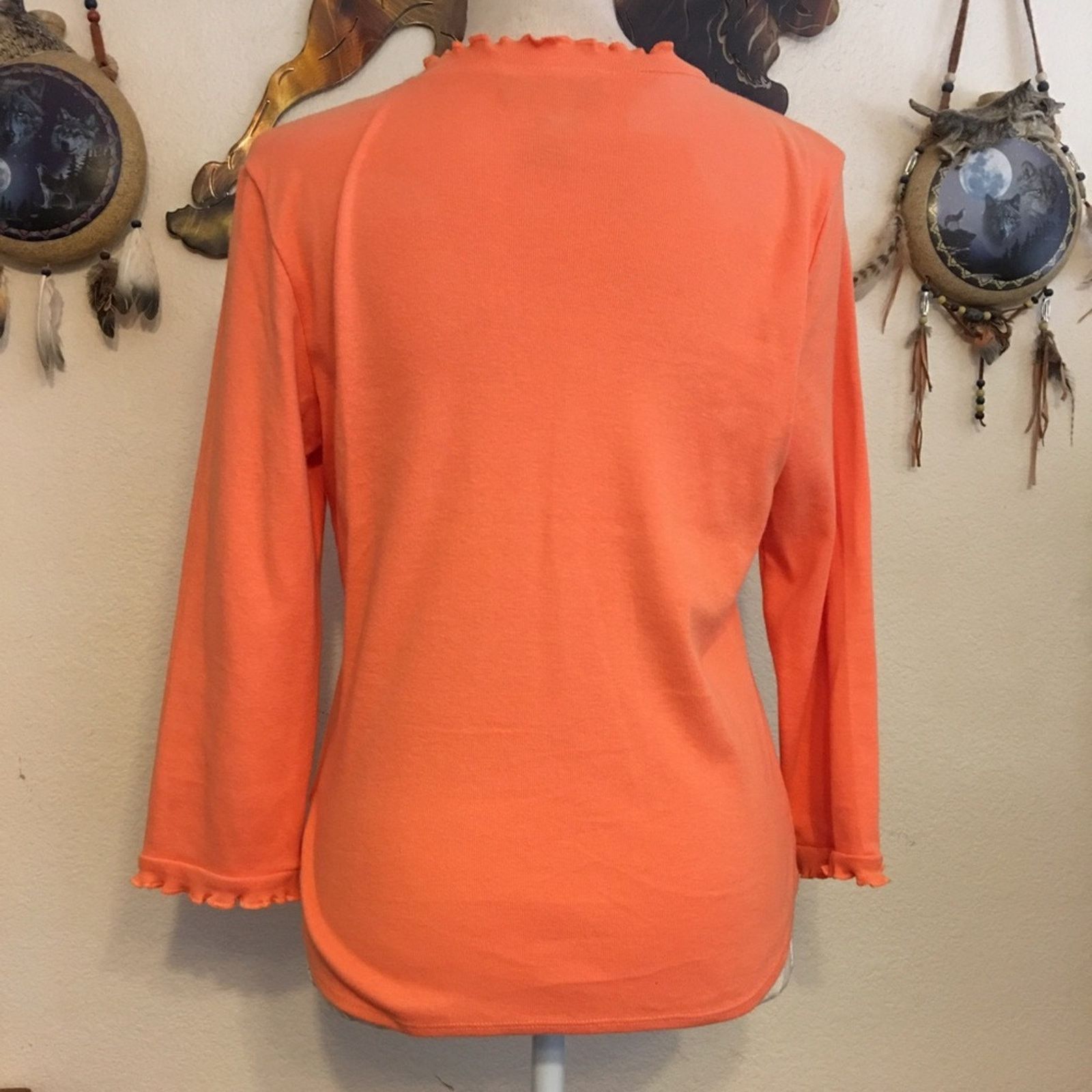 Other Nine & Co sherbert orange ruffle detail top S Size S / US 4 / IT 40 - 5 Thumbnail