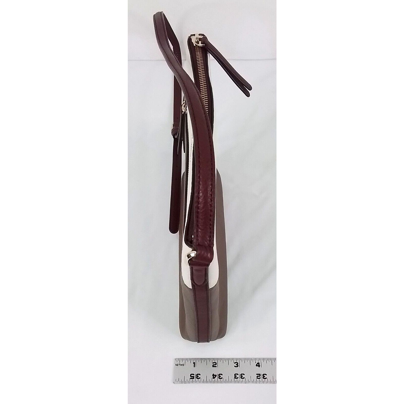 Kate Spade Kate Spade New York Leather Purse Brown Cream Size ONE SIZE - 15 Thumbnail