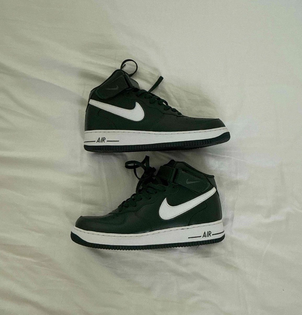 Nike Nike Air Force 1 Mid – Dark Green / White (Vintage Pair) Size US 11.5 / EU 44-45 - 2 Thumbnail