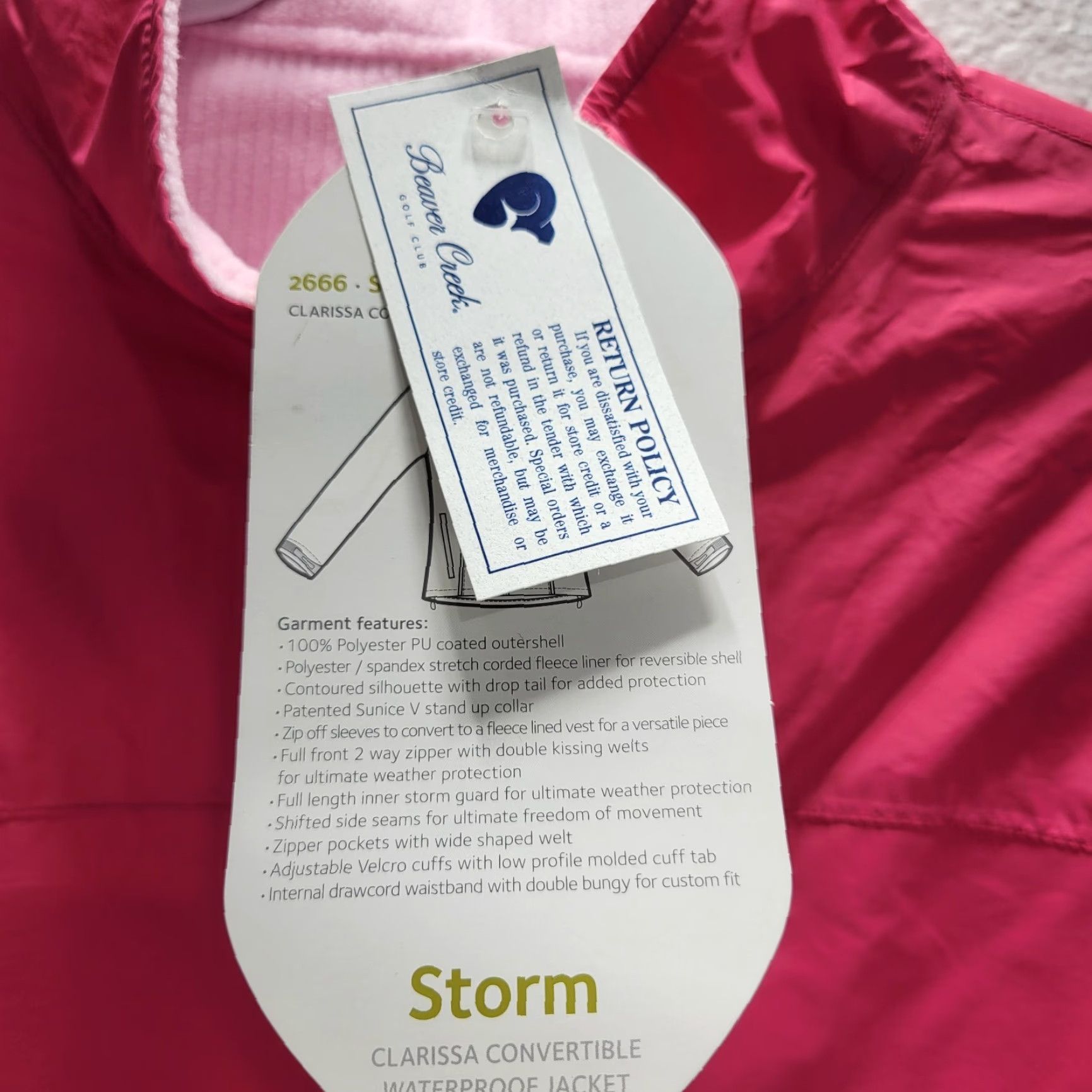 Vintage Beaver Creek Windbreaker Jacket Women's Size L Pink Reversible Removable Sleeves NWT Size L / US 10 / IT 46 - 5 Thumbnail