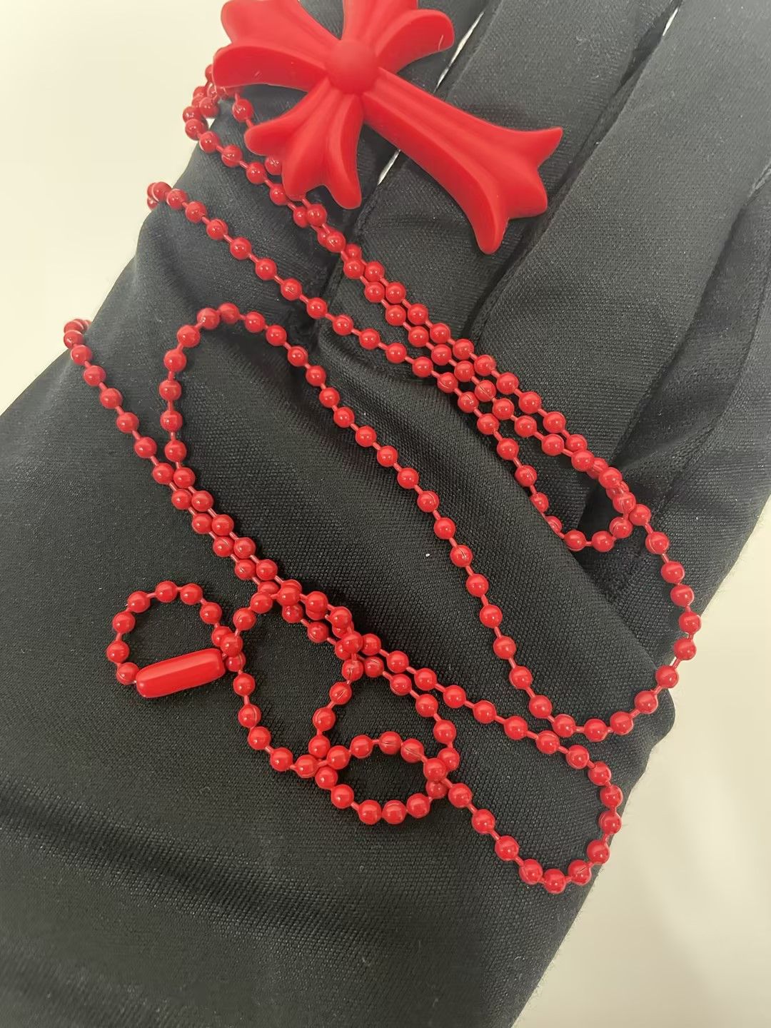 Chrome Hearts Chrome Hearts Resin Cross Pendant Ball Chain Necklace Size ONE SIZE - 10 Thumbnail
