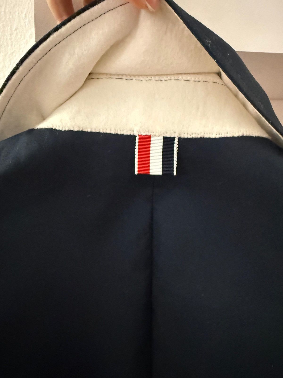 Thom Browne Thom Browne Navy Jacket – Signature Stripe Lining – Size 2 Size US M / EU 48-50 / 2 - 4 Thumbnail
